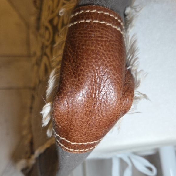 Myra Bag Elegant Gray and Brown Tote - Picture 6 of 16